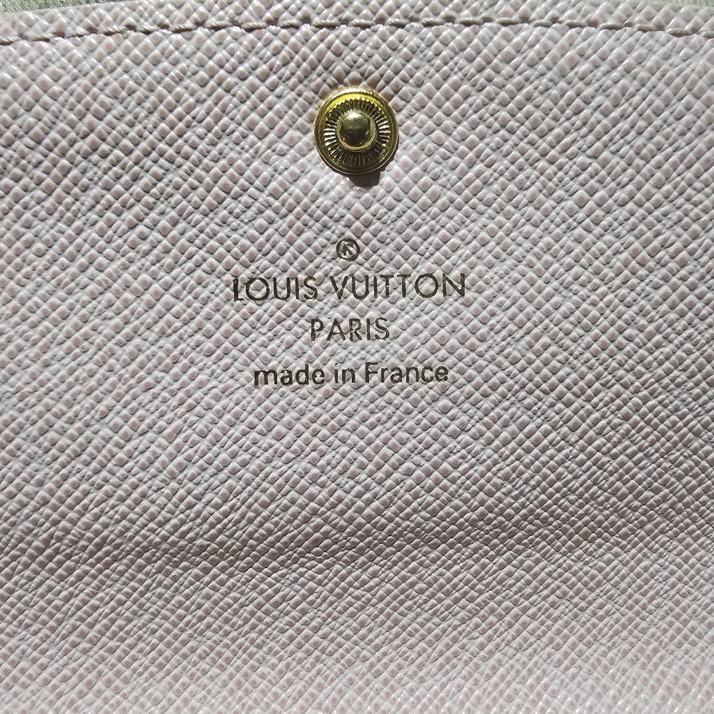 Authentic Louis Vuitton Damier Azur Emilie Wallet in Rose Ballerine 🌟 - Picture 5 of 10